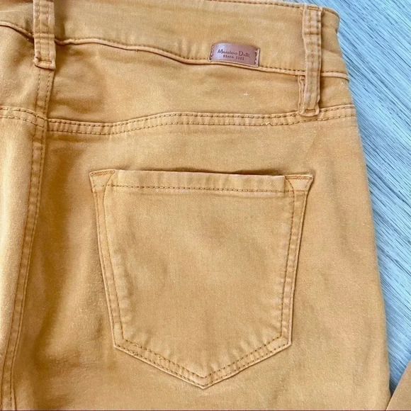 MASSIMO DUTTI  MUSTARD YELLOW STRETCH SKINNY FIT MID RISE JEANS SIZE 4 - Picture 12 of 12